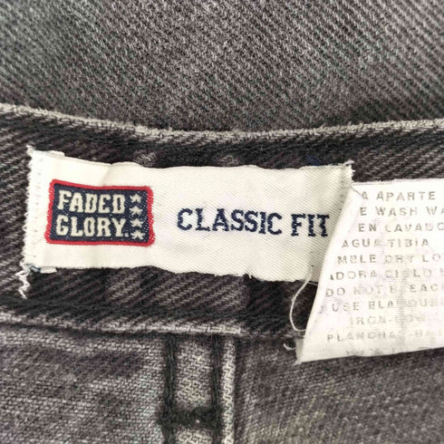 フェイデッドグローリー FADED GLORY CLASSIC FIT テーパード ブラックデニムパンツ レディース