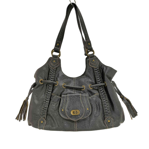 フリンジデザイン レザーハンドバッグ Y2K レディース