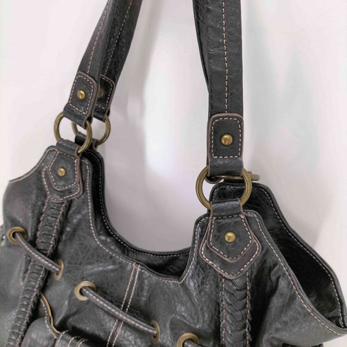 フリンジデザイン レザーハンドバッグ Y2K レディース