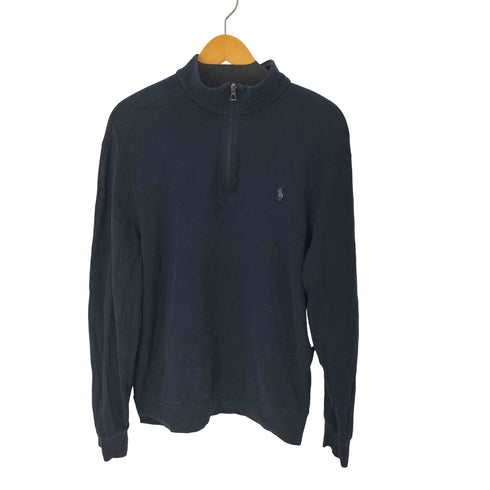 ポロラルフローレン POLO RALPH LAUREN ポニー刺繍ロゴ ハーフジップ スウェット メンズ import:M