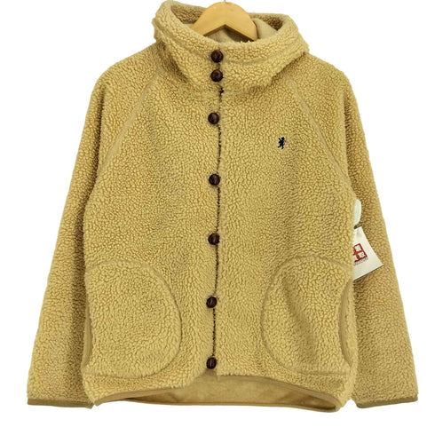 ジムフレックス GYMPHLEX BOA くるみボタン フーデッド ボアフリースジャケット レディース UK:16
