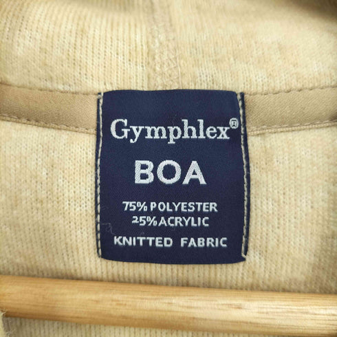 ジムフレックス GYMPHLEX BOA くるみボタン フーデッド ボアフリースジャケット レディース UK:16