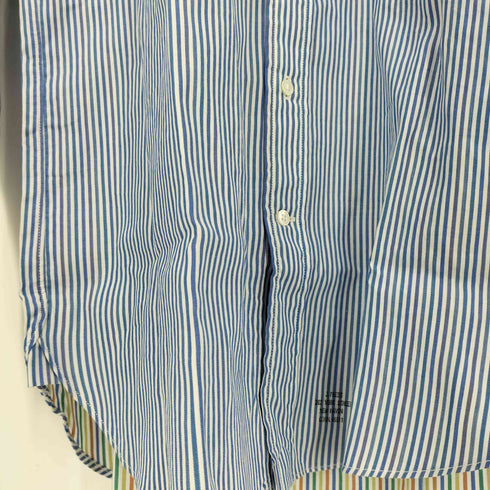 ジェイプレス J.PRESS ストライプ コットン 裏地マルチカラーストライプ ボタンダウンシャツ メンズ import:M