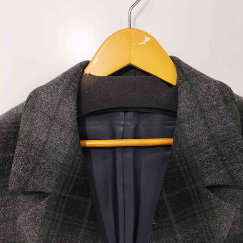 ノートエシロンス note et silence チェック ウール チェスターコート レディース FREE