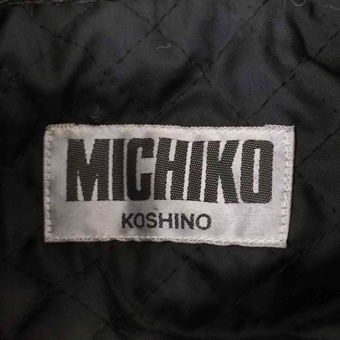 ミチココシノ michiko koshino ロゴ刺繍 カウレザージャケット メンズ FREE
