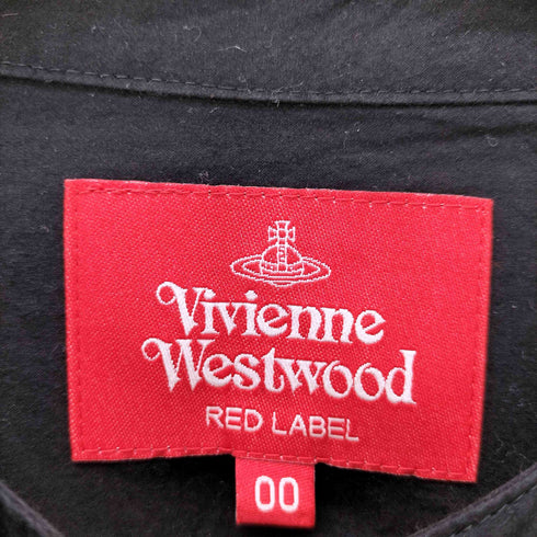 ヴィヴィアンウエストウッドレッドレーベル Vivienne Westwood RED LABEL つけ襟 オーブロゴ 刺繍 ギャザー スリーブ シャツ ブラウス レディース 00
