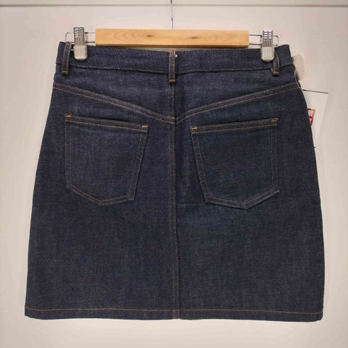 アーペーセー A.P.C. バイオリン 刻印 ボタン 5ポケット ジップフライ デニム スカート レディース FR:36