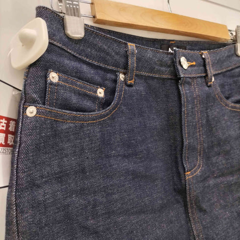 アーペーセー A.P.C. バイオリン 刻印 ボタン 5ポケット ジップフライ デニム スカート レディース FR:36