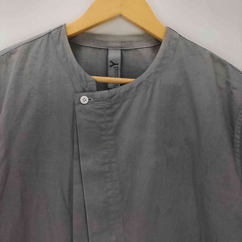 グラウンドワイ Ground Y ガーメントダイ 染め加工 デザインヨーク ノーカラー シャツ メンズ JPN:3