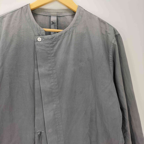 グラウンドワイ Ground Y ガーメントダイ 染め加工 デザインヨーク ノーカラー シャツ メンズ JPN:3