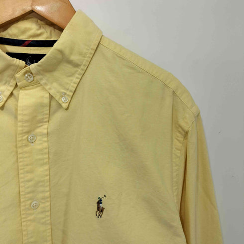 ラルフローレン RALPH LAUREN CLASSIC FIT ポニー刺繍 マチ付 ボタンダウン シャツ メンズ import:L