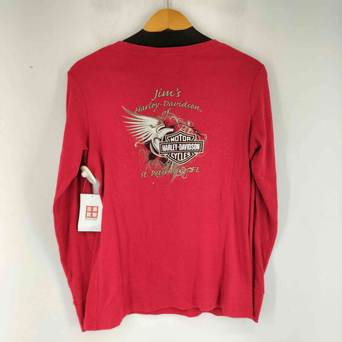 ハーレーダビッドソン HARLEY-DAVIDSON フロントスタッズ両面プリント L/S Tシャツ メンズ import:L