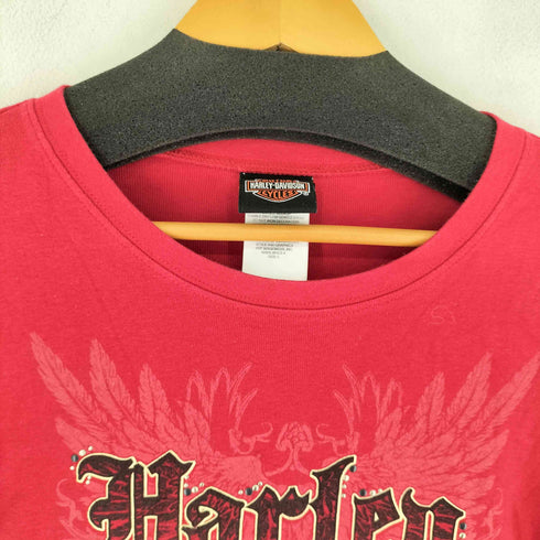 ハーレーダビッドソン HARLEY-DAVIDSON フロントスタッズ両面プリント L/S Tシャツ メンズ import:L