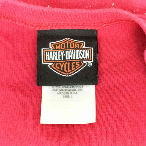 ハーレーダビッドソン HARLEY-DAVIDSON フロントスタッズ両面プリント L/S Tシャツ メンズ import:L
