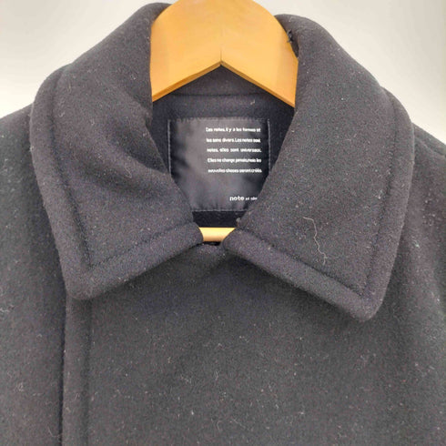 ノートエシロンス note et silence ウール スロートラッチ ミドル丈 ピーコート レディース FREE