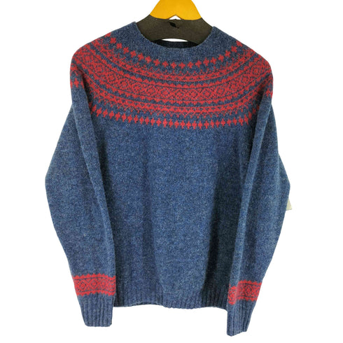 ハーレーオブスコットランド HARLEY OF SCOTLAND PURE NEW WOOL 100ノルディック柄ニット メンズ 42