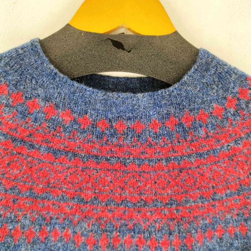ハーレーオブスコットランド HARLEY OF SCOTLAND PURE NEW WOOL 100ノルディック柄ニット メンズ 42