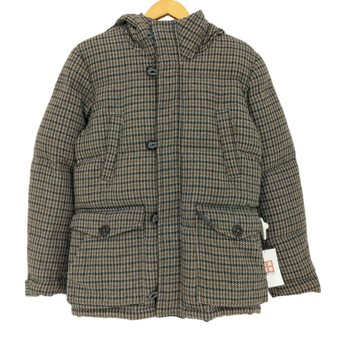 アダムエロペ Adam et Rope 千鳥格子柄 比翼ジップ フーデッドジャケット メンズ JPN:M