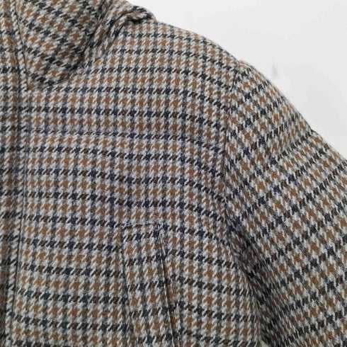 アダムエロペ Adam et Rope 千鳥格子柄 比翼ジップ フーデッドジャケット メンズ JPN:M