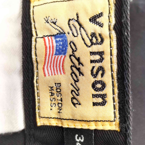バンソン VANSON スカル刺繍チノワークパンツ メンズ 34
