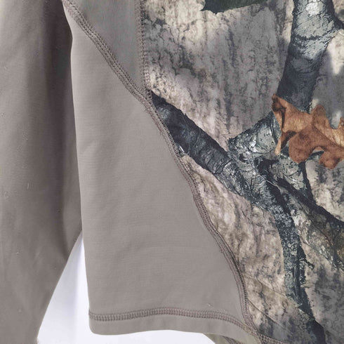 ラッセル Russell outdoors ソフトシェル切替 リアルツリーカモ ハーフジップ プルオーバージャケット メンズ