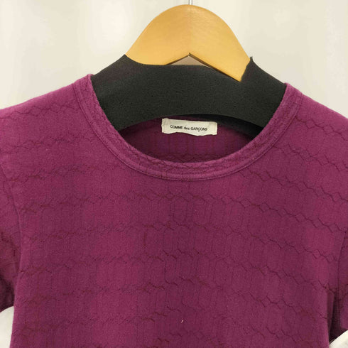 コムデギャルソン COMME des GARCONS 90s ハニカムテクスチャー クルーネック コットン 半袖Tシャツ レディース