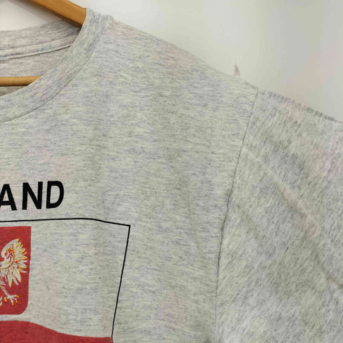 90s シングルステッチ POLAND RZECZPOSPOLITA POLSKA プリント クルーネックTシャツ メンズ