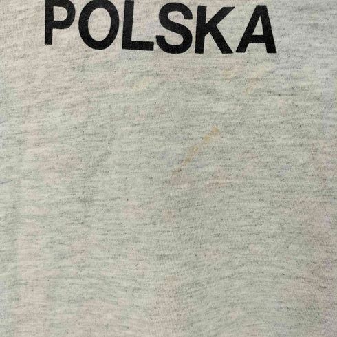 90s シングルステッチ POLAND RZECZPOSPOLITA POLSKA プリント クルーネックTシャツ メンズ