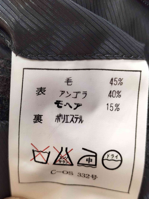 WERTHER アンゴラ― ウール ダブルブレスト ロング チェスターコート メンズ
