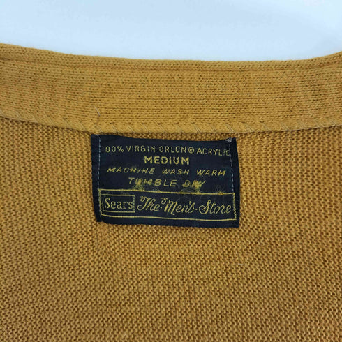 シアーズ Sears 70s 黒タグ アクリルニット カーディガン メンズ
