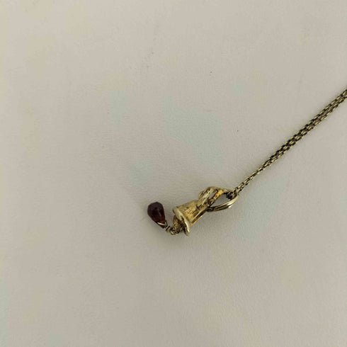 薔薇モチーフ シルバー925 ネックレス 色石 レディース