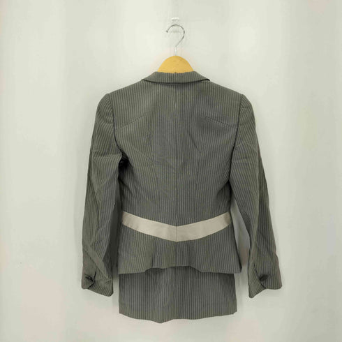 ジョルジオアルマーニ Giorgio Armani 00s イタリア製 ストライプ柄 ショールカラー テーラードジャケット ショートスカート スーツセットアップ レディース FR:36