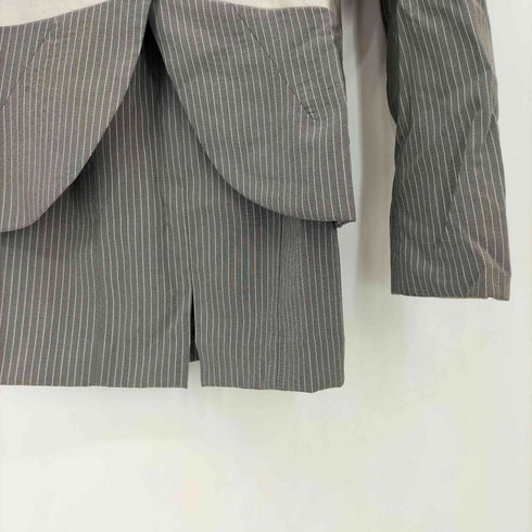 ジョルジオアルマーニ Giorgio Armani 00s イタリア製 ストライプ柄 ショールカラー テーラードジャケット ショートスカート スーツセットアップ レディース FR:36