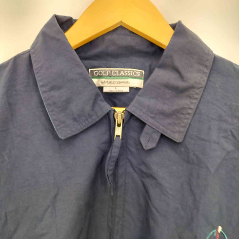マンシングウェア Munsingwear 90s GOLF CLASSICS ナイロン ロゴ刺繍 スイングトップ メンズ import:L