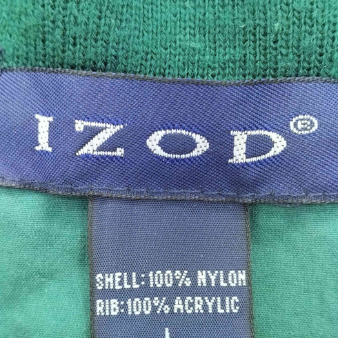 アイゾッド IZOD ロゴ刺繍 Vネックナイロンピステ メンズ import:L