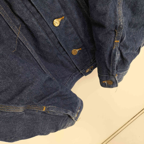 カーハート Carhartt 80S 星タグ USA製 デニム トラッカー ジャケット 裏地ブランケット メンズ