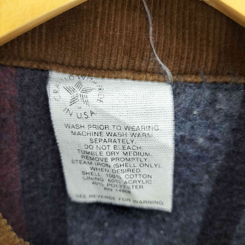 カーハート Carhartt 80S 星タグ USA製 デニム トラッカー ジャケット 裏地ブランケット メンズ