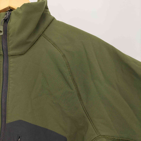 マウンテンハードウェア MOUNTAIN HARDWEAR ロゴ刺繍 サムホール 胸ポケット 裏地フリース ハーフジップ プルオーバー ソフトシェル メンズ import:S