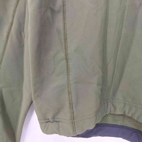 マウンテンハードウェア MOUNTAIN HARDWEAR ロゴ刺繍 サムホール 胸ポケット 裏地フリース ハーフジップ プルオーバー ソフトシェル メンズ import:S