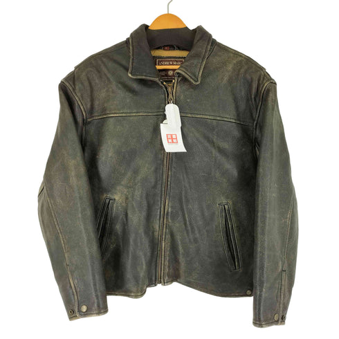 ANDREW MARC 本革ジップアップレザージャケット メンズ import:M
