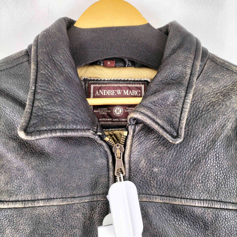 ANDREW MARC 本革ジップアップレザージャケット メンズ import:M