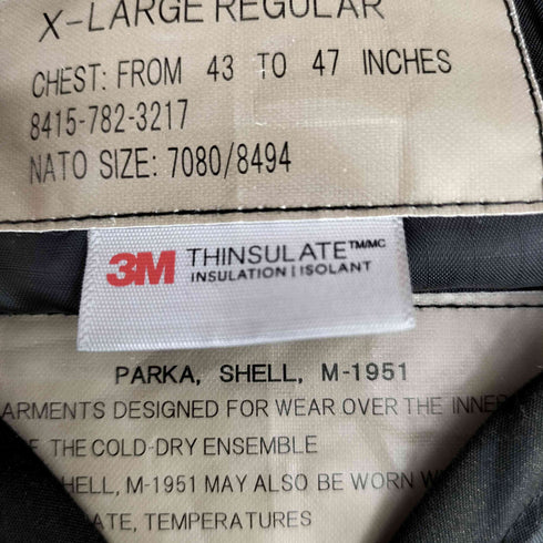 ヒューストン HOUSTON 3M THINSULATE ジップアップ キルティング ライナーコート メンズ XL