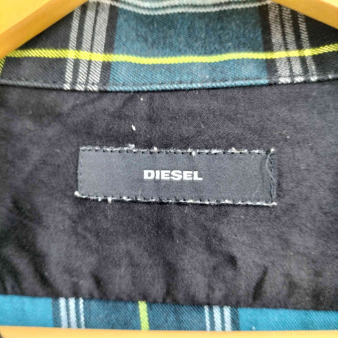 ディーゼル DIESEL ベルクロワッペン バックロゴ チェックシャツ メンズ