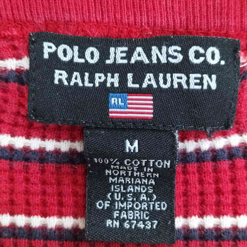 ポロジーンズカンパニーラルフローレン POLO JEANS COMPANY RALPH LAUREN USA FABRICS ボーダー サーマルカットソー メンズ import:M