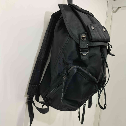 ラゲッジレーベル LUGGAGE LABEL JET-BLACK Backpack マルチポケット ナイロン バッグパック メンズ