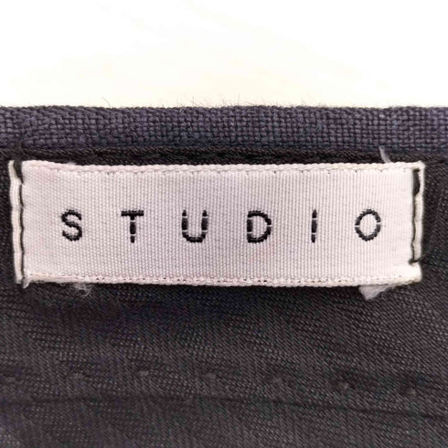 STUDIO conbipel リネン ワイド ストレートスラックス メンズ TG.52