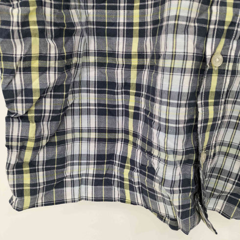 オールドネイビー OLD NAVY 00s SLIM FIT チェック 半袖シャツ ボックスシルエット メンズ import:L