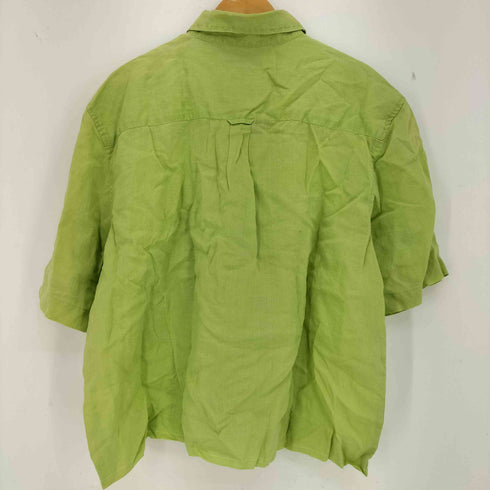 PETA MODE WASHABLE LINEN 襟ステッチ リネン半袖シャツ メンズ import:XL