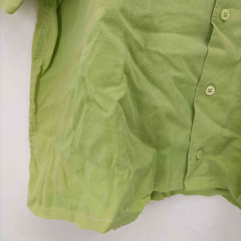 PETA MODE WASHABLE LINEN 襟ステッチ リネン半袖シャツ メンズ import:XL