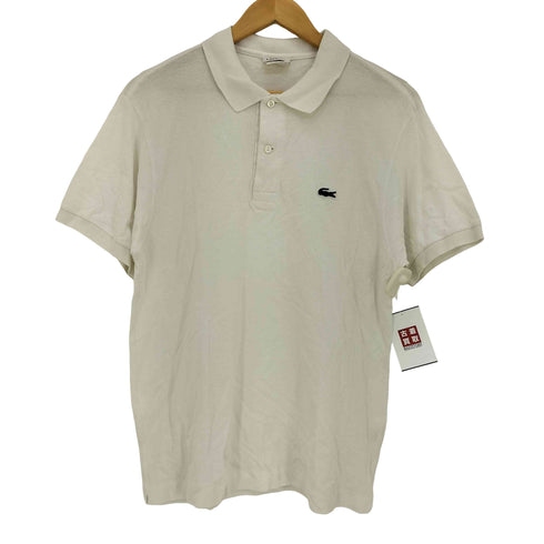 ラコステ LACOSTE フランス製 鹿の子 ロゴ刺繍 ショートスリーブポロシャツ メンズ JPN:4